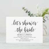 Rustic Kraft Bridal Dusche Einladungskarten (Stehend Vorderseite)