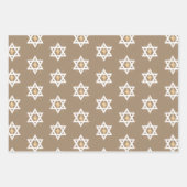 Rustic Kraft Bright Shining Star von David Hannuka Geschenkpapier Set (Vorderseite 2)