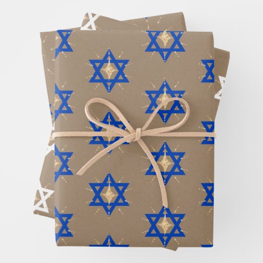 Rustic Kraft Bright Shining Star von David Hannuka Geschenkpapier Set (Beispiel)