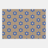 Rustic Kraft Bright Shining Star von David Hannuka Geschenkpapier Set (Vorderseite)