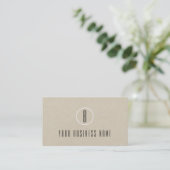 Rustic Kraft Brown Minimal Customer Loyalty Card Treuekarte (Stehend Vorderseite)