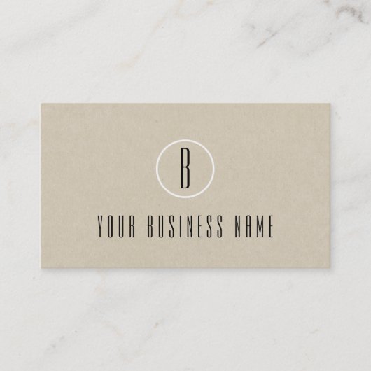 Rustic Kraft Brown Minimal Customer Loyalty Card Treuekarte (Vorderseite)