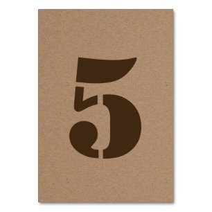 Rustic Kraft Brown Paper Country Wedding Tischnummer