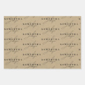 Rustic Kraft Brown Signature Script Geschenkpapier Set (Vorderseite)
