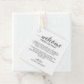 Rustic Kraft Brown Wedding Willkommensgeschenk Beu Geschenkanhänger (Beispiel)