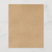 Rustic Kraft Budget Script Einladung zur Hochzeit (Rückseite)