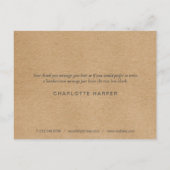 Rustic Kraft Business Danke Spring Blätter Postkarte (Rückseite)