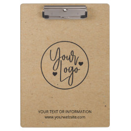 Rustic Kraft Business Logo Corporate Company Klemmbrett