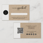 Rustic Kraft Business Nächster Termin Karte (Vorne/Hinten)