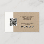 Rustic Kraft Business Nächster Termin Karte (Rückseite)