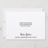 Rustic Kraft Calligraphy Vielen Dank Dankeskarte (Rückseite)