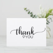 Rustic Kraft Calligraphy Vielen Dank Dankeskarte (Stehend Vorderseite)