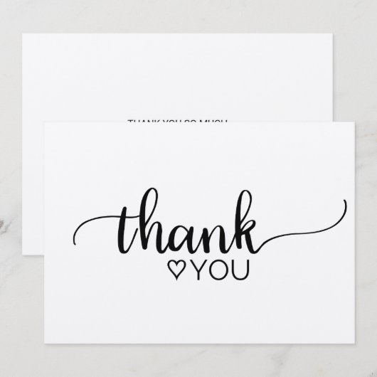 Rustic Kraft Calligraphy Vielen Dank Dankeskarte (Vorne/Hinten)