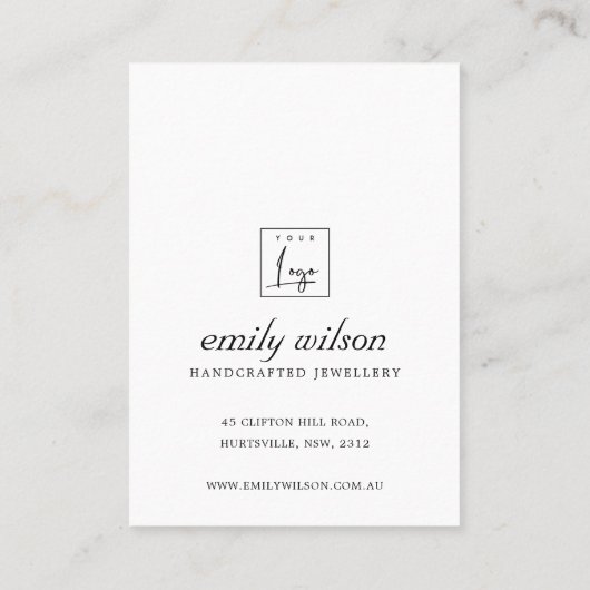 RUSTIC KRAFT CHIC ABSCHLUSS NECKLACE DISPLAY CARD PLATZKARTE (Rückseite)