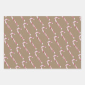 Rustic Kraft Christmas Candy Canes Geschenkpapier Set (Vorderseite 2)