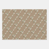 Rustic Kraft Christmas Candy Canes Geschenkpapier Set (Vorderseite)