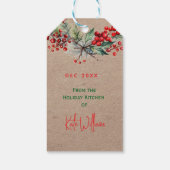 Rustic Kraft Christmas Cranberry Chutney Labels Geschenkanhänger (Rückseite)
