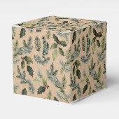 Rustic Kraft Christmas Floral Geschenkboxen Geschenkschachtel (Vorderseite)