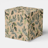 Rustic Kraft Christmas Floral Geschenkboxen Geschenkschachtel (Rückseite)