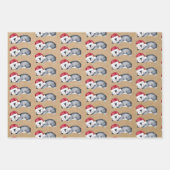 Rustic Kraft Christmas Penguins Geschenkpapier Set (Vorderseite 2)