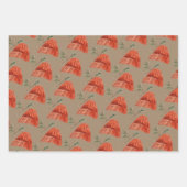 Rustic Kraft Christmas Red Green Woll Tuque Hits Geschenkpapier Set (Vorderseite 3)