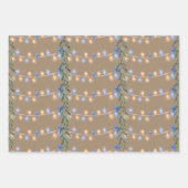 Rustic Kraft Christmas Tree String Lights Multi Geschenkpapier Set (Vorderseite 2)