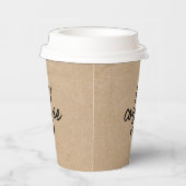 Rustic Kraft "coffee" Minimalistisches Skript Pappbecher (Rechts)