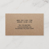 Rustic Kraft Coffee Shop Coffee Loyalty Cards Treuekarte (Rückseite)