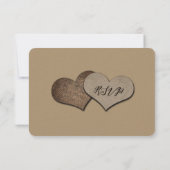 Rustic Kraft Country Burlap Mason Jar Wedding RSVP Karte (Rückseite)