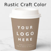 Rustic Kraft Custom Logo for Modern Business Brand Pappbecher