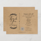 Rustic Kraft danke Ihnen für den Rabatt (Vorne/Hinten)