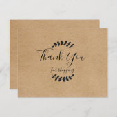 Rustic Kraft danke Ihnen für die Rabattkarte (Vorne/Hinten)