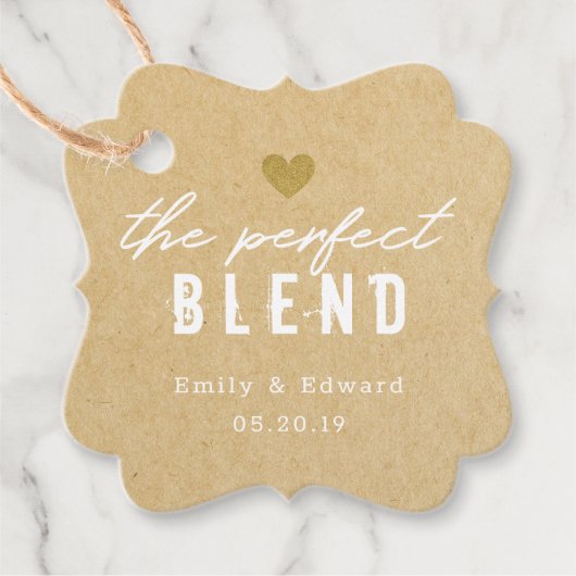 Rustic Kraft Die perfekte Gastgeschenk Hochzeit Ta Geschenkanhänger (Vorderseite)