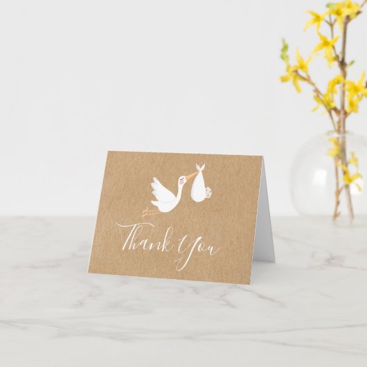 Rustic Kraft eine besondere Lieferung Vielen Dank Karte (Gelbe Blume)