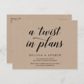 Rustic Kraft, eine Drehung in Plänen, lädt zum Auf Postkarte (Vorne/Hinten)