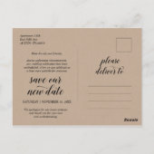 Rustic Kraft, eine Drehung in Plänen, lädt zum Auf Postkarte (Rückseite)