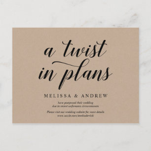 Rustic Kraft, eine Drehung in Plänen, lädt zum Auf Postkarte