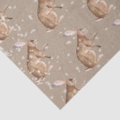 Rustic Kraft Elegant Snowy Winter Animals Hare Seidenpapier (Detail)