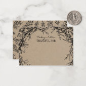 Rustic Kraft Erntedank Ich bin dankbar für Karte (Vorderseite/Rückseite Beispiel)