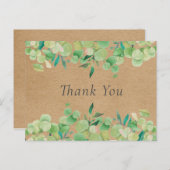 Rustic Kraft Eucalyptus Verlasse Business Vielen D Postkarte (Vorne/Hinten)