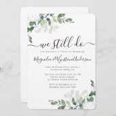 Rustic Kraft Eucalyptus Vow Renewal Einladung (Vorne/Hinten)