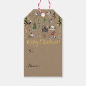 Rustic Kraft Everything Woodland Winter Birds Geschenkanhänger (Vorderseite)