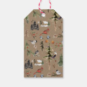 Rustic Kraft Everything Woodland Winter Birds Geschenkanhänger (Rückseite)