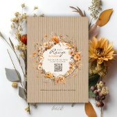Rustic Kraft Fall Floral Autumn Leaf Brown Wedding Einladung