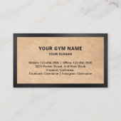 Rustic Kraft Fitness Personal Trainer Foto Visitenkarte (Rückseite)