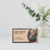 Rustic Kraft Fitness Personal Trainer Foto Visitenkarte (Stehend Vorderseite)