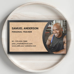 Rustic Kraft Fitness Personal Trainer Foto Visitenkarte