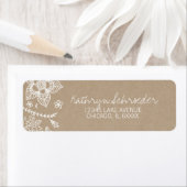 Rustic Kraft Floral Oaster Address Label (Insitu)