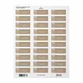 Rustic Kraft Floral Oaster Address Label (Vorne)