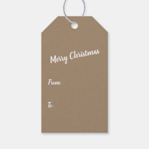 Rustic Kraft Frohe Weihnachtsfeiertage Geschenkanhänger